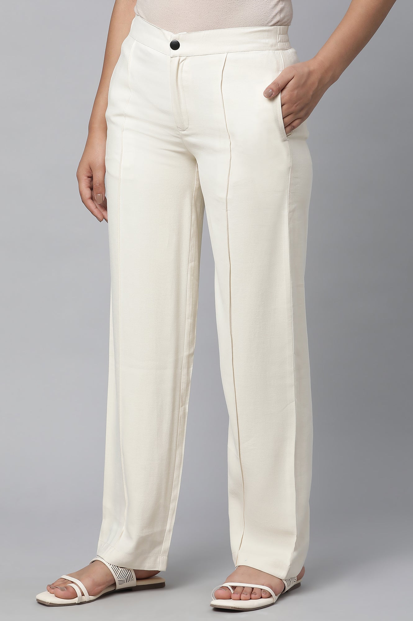 Natural Parallel Fit Trouser Pants