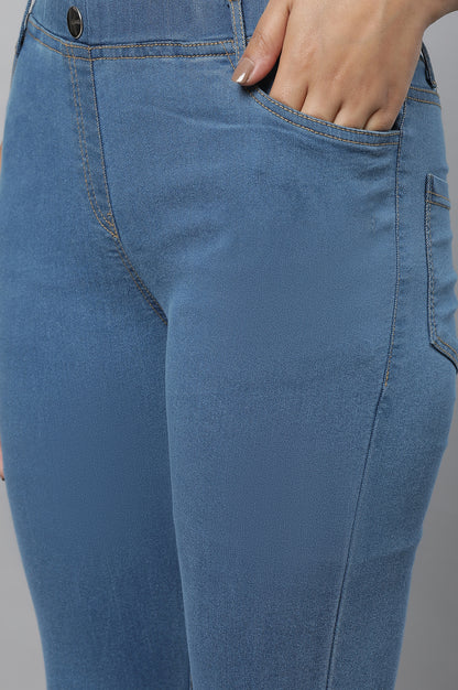 Ice Blue Denim Jeggings