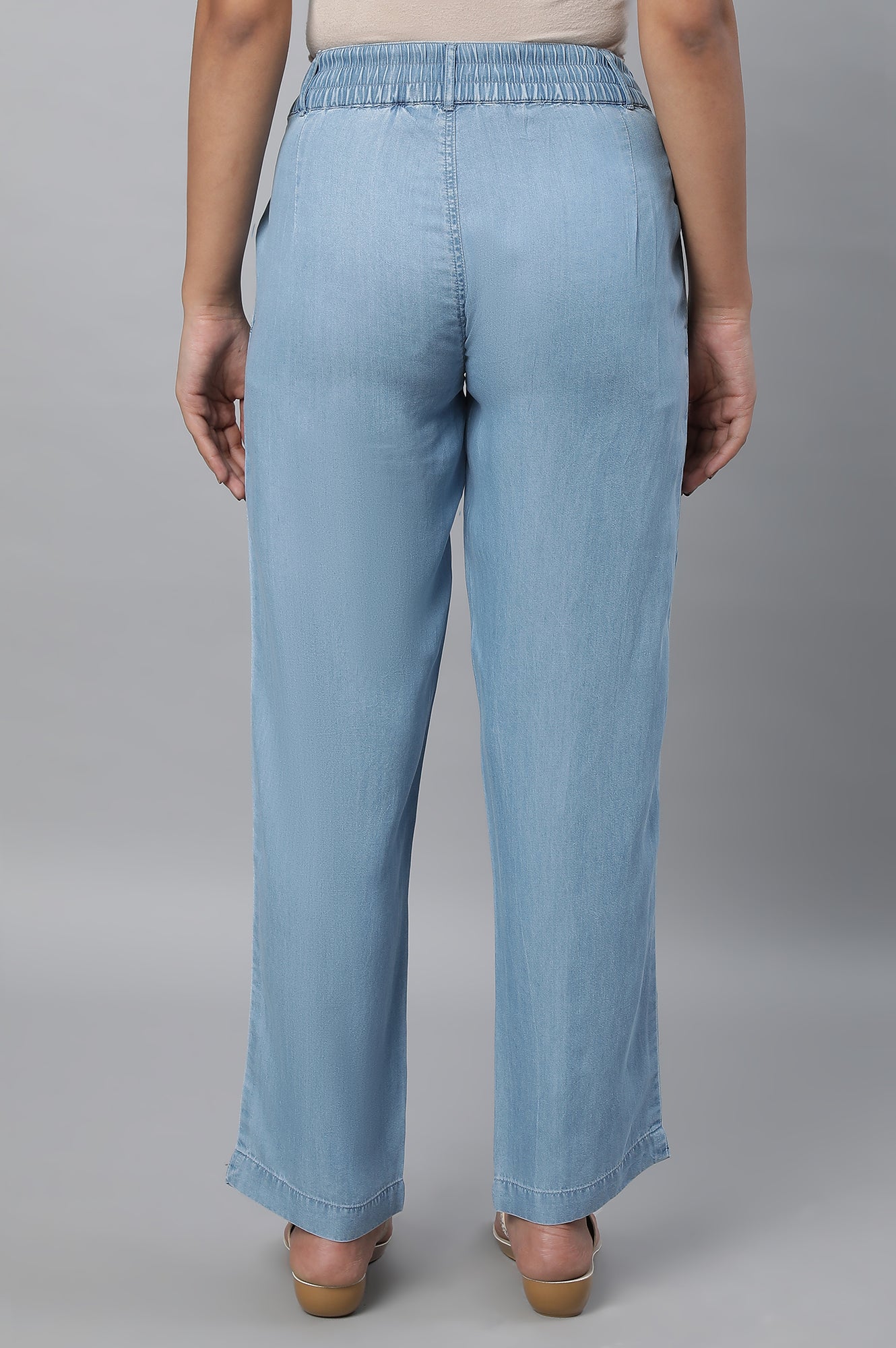 Blue Parallel Denim Pants