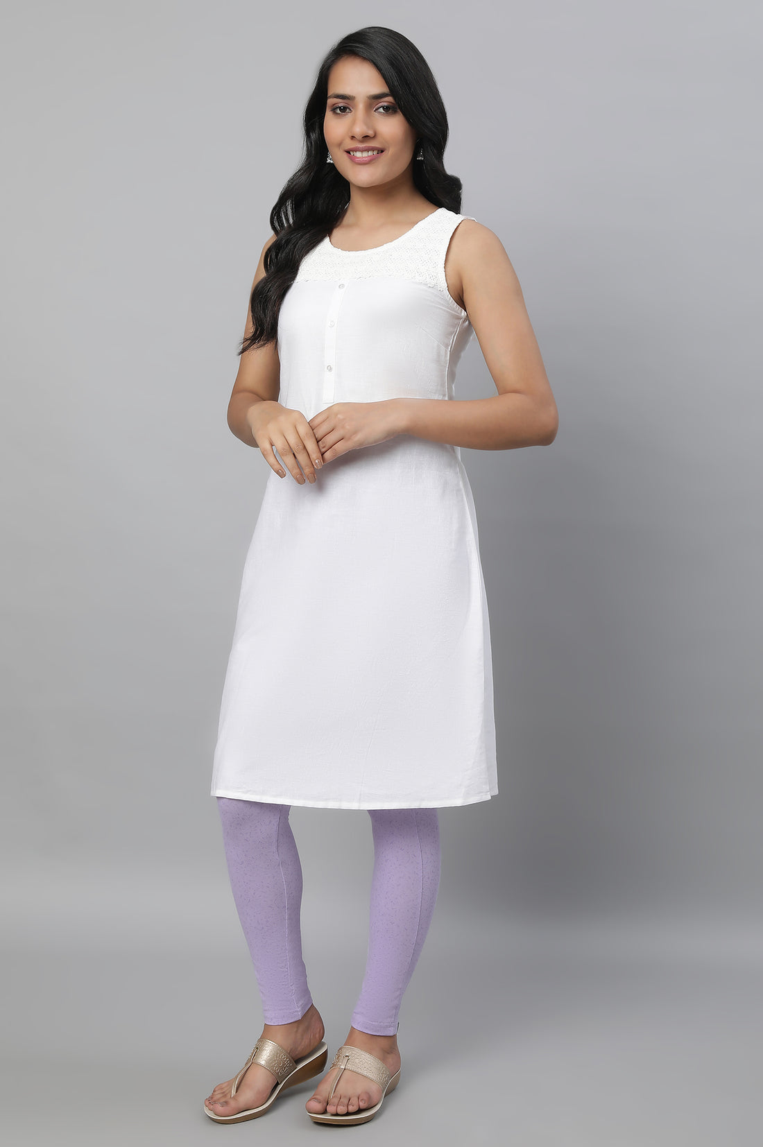 Purple Printed Skinny Fit Yoga Tights With Elasticated Waistband