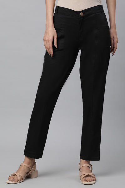 Black Slim Fit Trouser Pants
