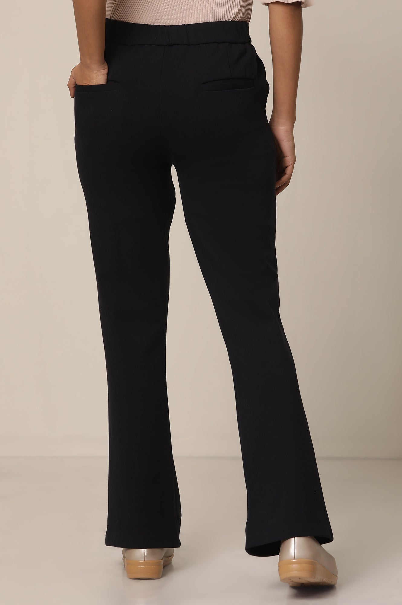 Navy Blue Boot Cut Flared Pants