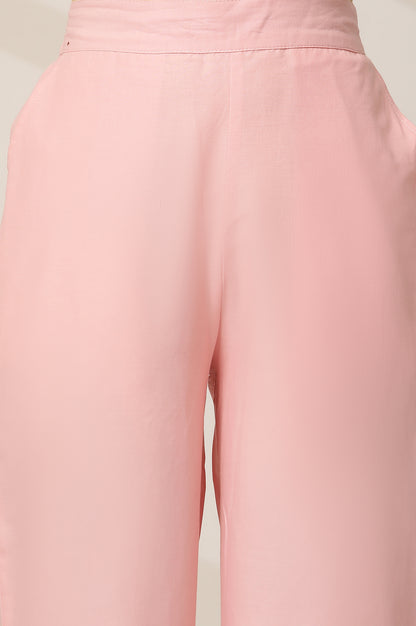 Pink Schiffli Palazzo Pants