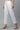 White Narrow Trousers with Buttons on Hemline