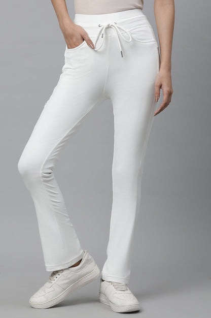 White Athleisure Style Pants