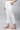White Basic Trouser with Embroidered Hemline