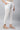 White Basic Trouser with Embroidered Hemline