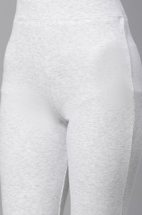 White Boot-Cut Flared Pants