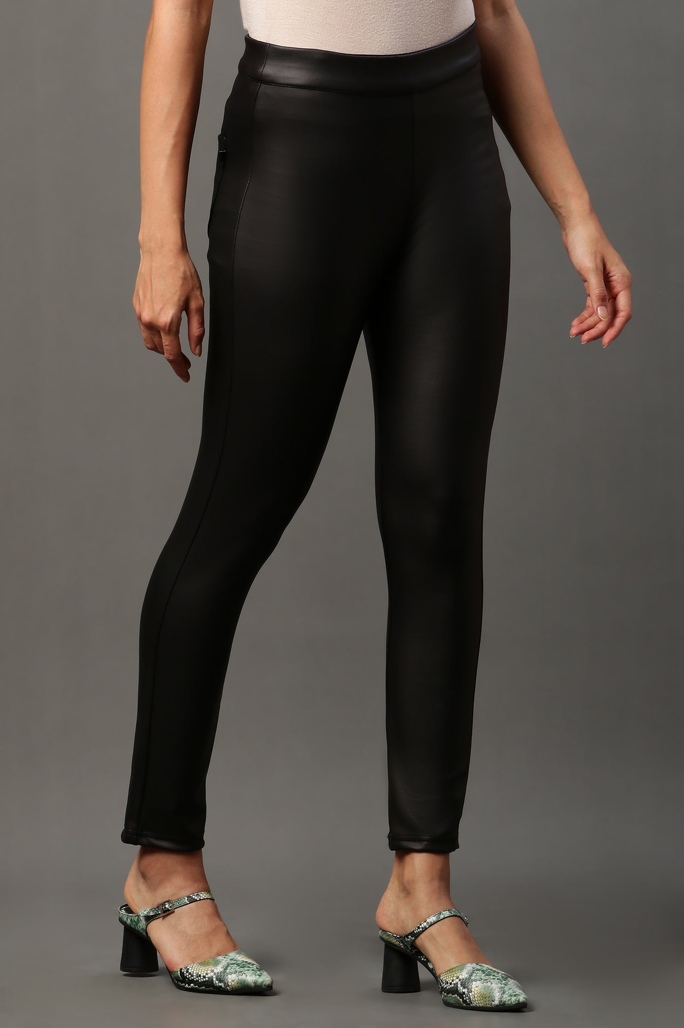 Black Sleek Leather Pants