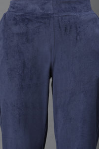 Blue Velvet Straight Pants