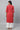 Red Cotton Flax Casual kurta