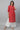 Red Cotton Flax Casual kurta