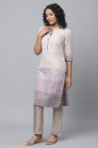 Purple Tozal Zari Dobby kurta