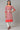 Red Checker Dobby kurta With Belt