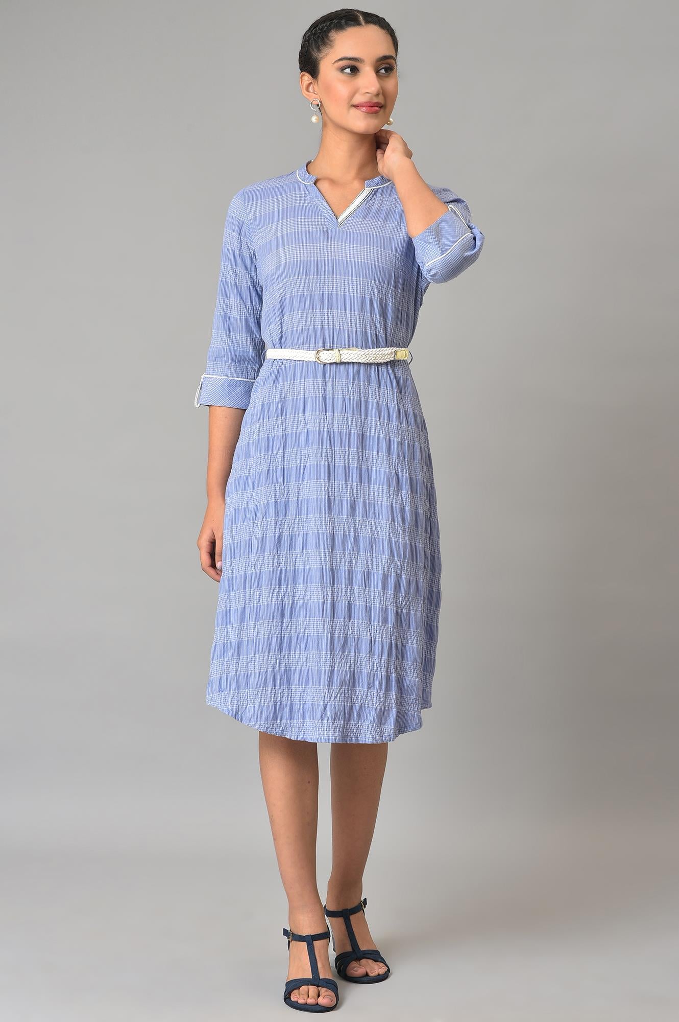 Blue A Line Women kurta