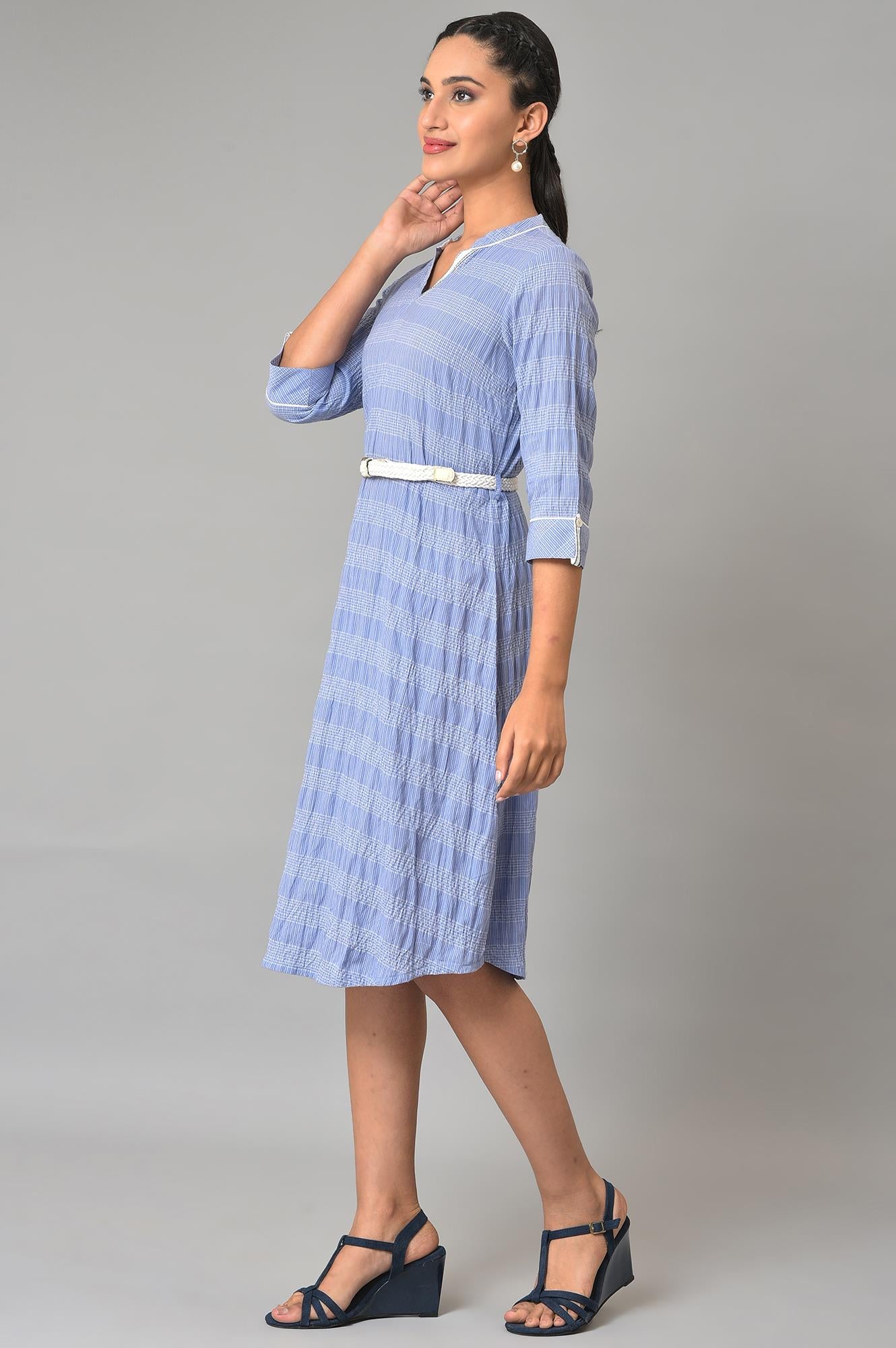 Blue A Line Women kurta