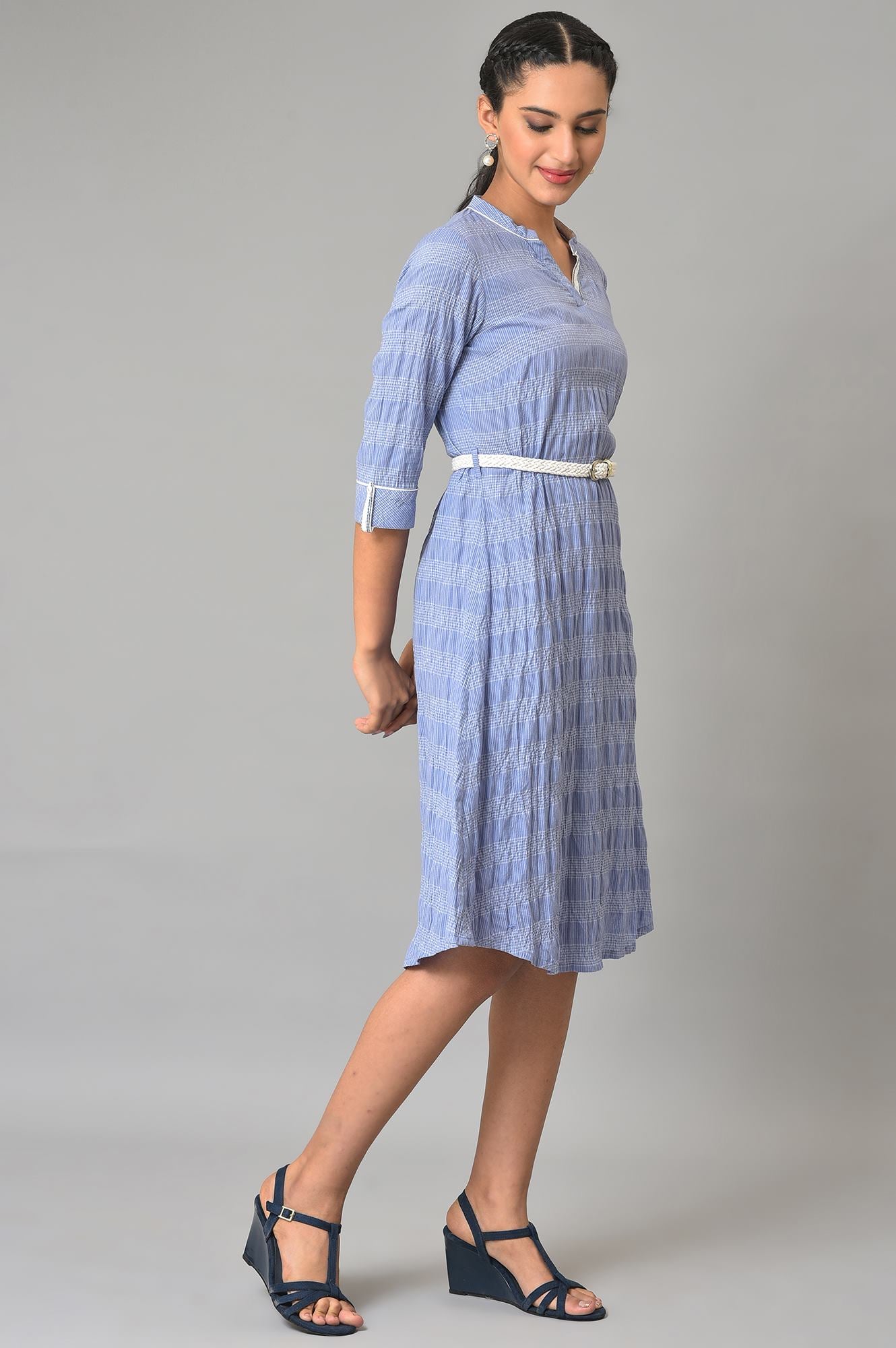 Blue A Line Women kurta