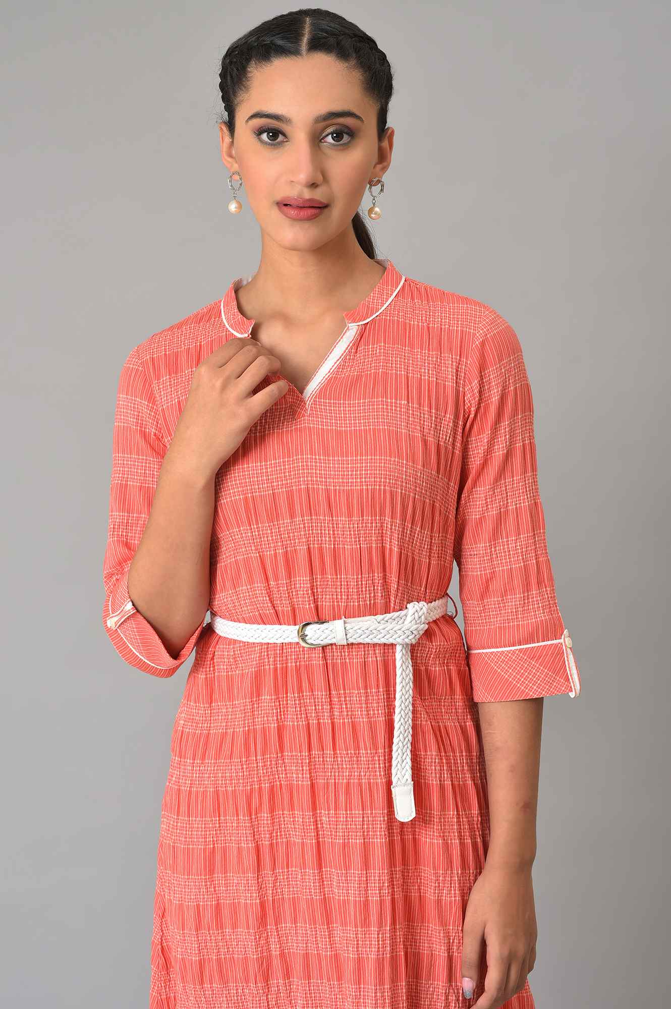 Pink A Line Women kurta