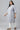 Blue Stripe Print Shirt Collar Plus Size kurta