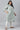 Green Stripe Print Plus Size Shirt Collar kurta