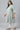 Green Stripe Print Plus Size Shirt Collar kurta