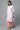 Pink Floral Print Plus Size kurta In Band Collar