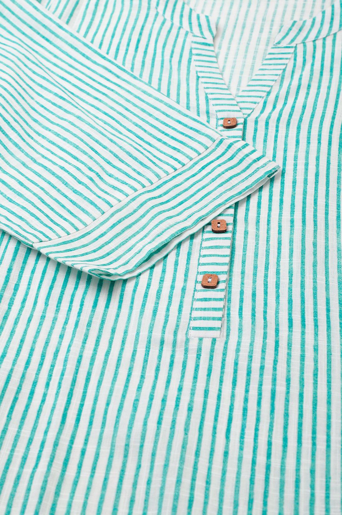 Green A-Line Shirt Collar Plus Size kurta