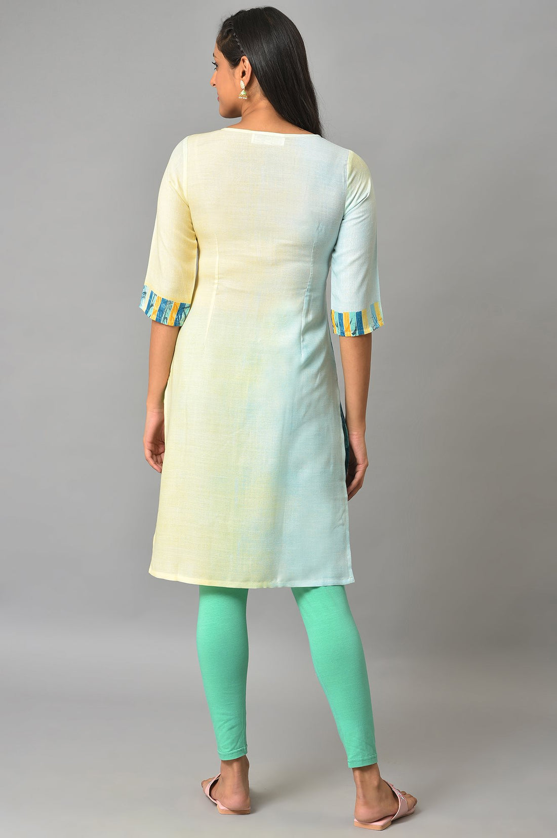 Multi-Coloured Printed Straight kurta