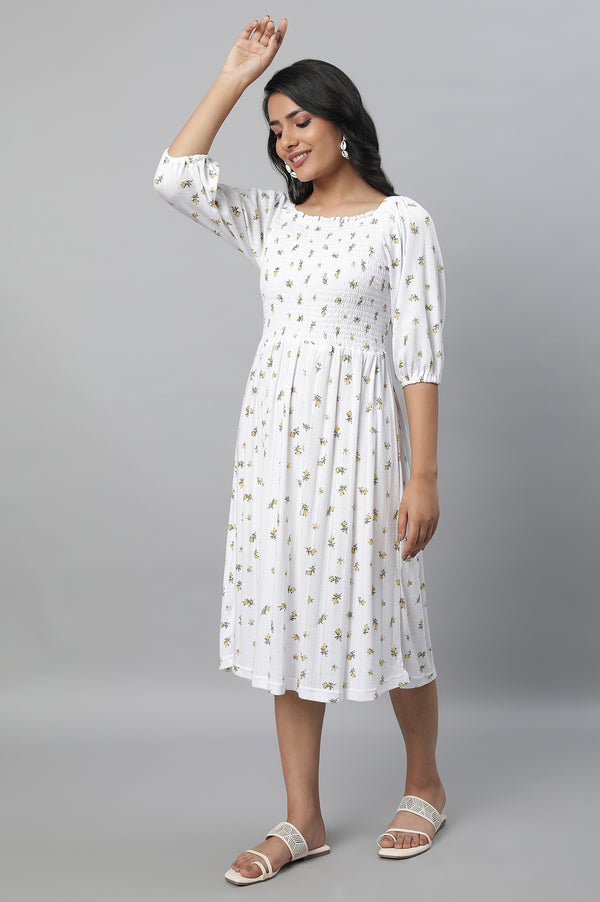 White Floral Summer Dress