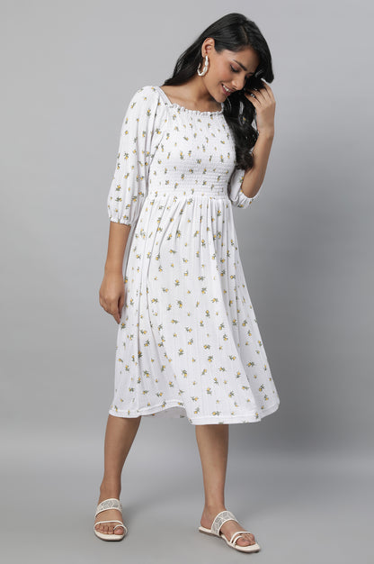 White Floral Summer Dress