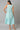Blue Flared Floral Printed Sleeveless Dress