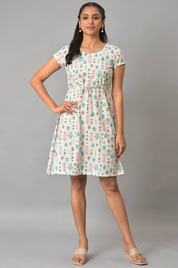 Lavender Floral Printed Plus Size Cotton kurta