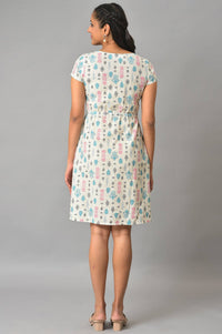 Lavender Floral Printed Plus Size Cotton kurta