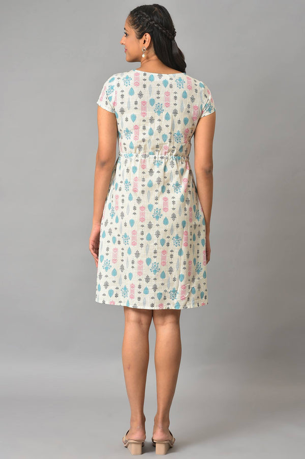 Lavender Floral Printed Plus Size Cotton kurta