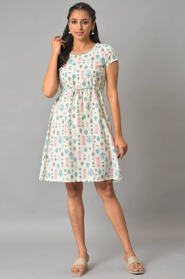 Lavender Floral Printed Plus Size Cotton kurta
