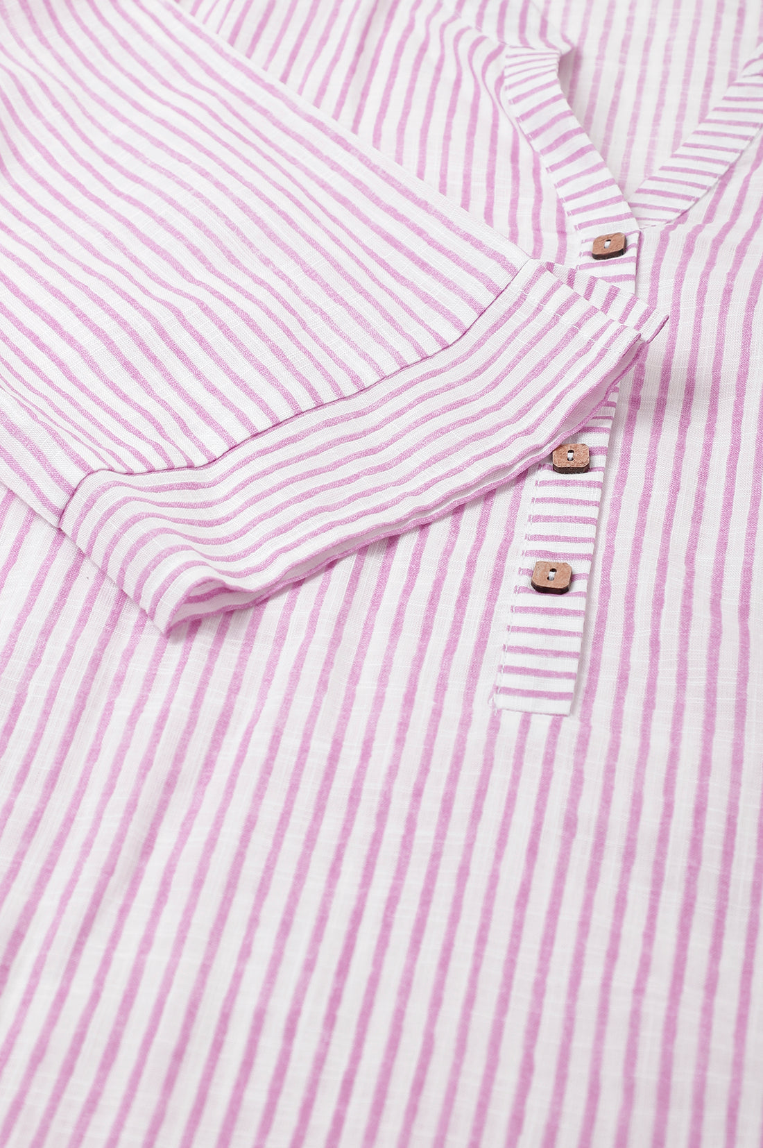 Purple Stripe Printed Straight Plus Size kurta