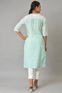Blue Printed Cotton kurta