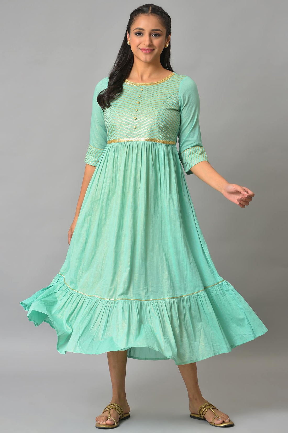 Buy Blue Flared Printed Modern Ethnic Dress Online for Woman | Shop for Aurelia Buy Blue Flared Printed Modern Ethnic Dress Online for Woman | Shop for Aurelia