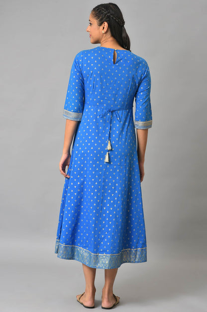 Blue Ornamented Ethnic Dress