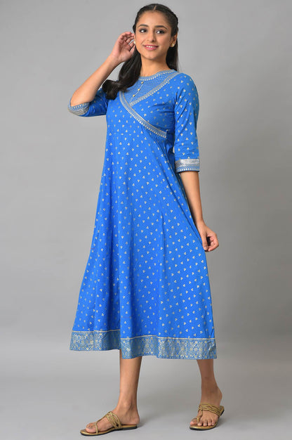 Blue Ornamented Ethnic Dress