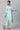 Blue Straight Kurta with Pleated Yoke
