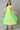 Green Flared Printed Modern Ethnic Dress