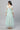 Green Textured Net Dress with Embroidered Yoke