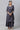 Dark Grey Foil Printed Angrakha Jumpsuit