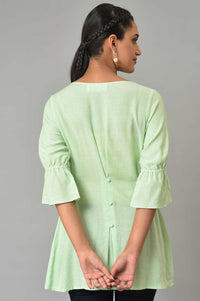 Green Thread Embroidered Summer Plus Size kurta