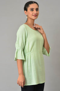 Green Thread Embroidered Summer Plus Size kurta