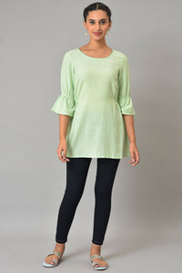 Green Thread Embroidered Summer Plus Size kurta