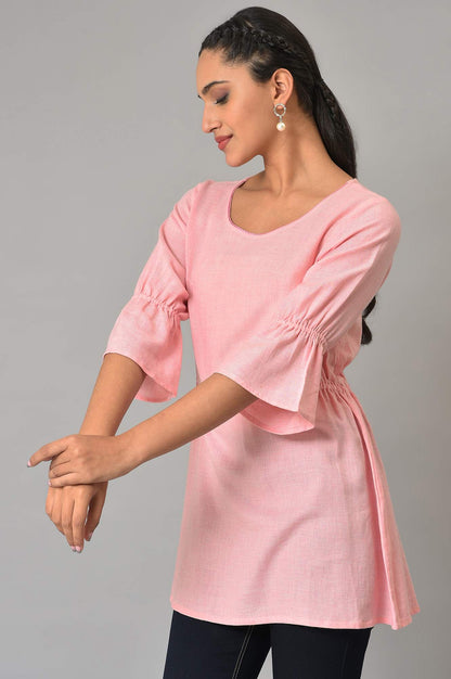 Pink Thread Embroidered Summer kurta