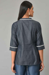 Blue Dori Embroidered Plus Size kurta