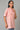 Peach Stripe Print Yarn-Dyed Plus Size kurta